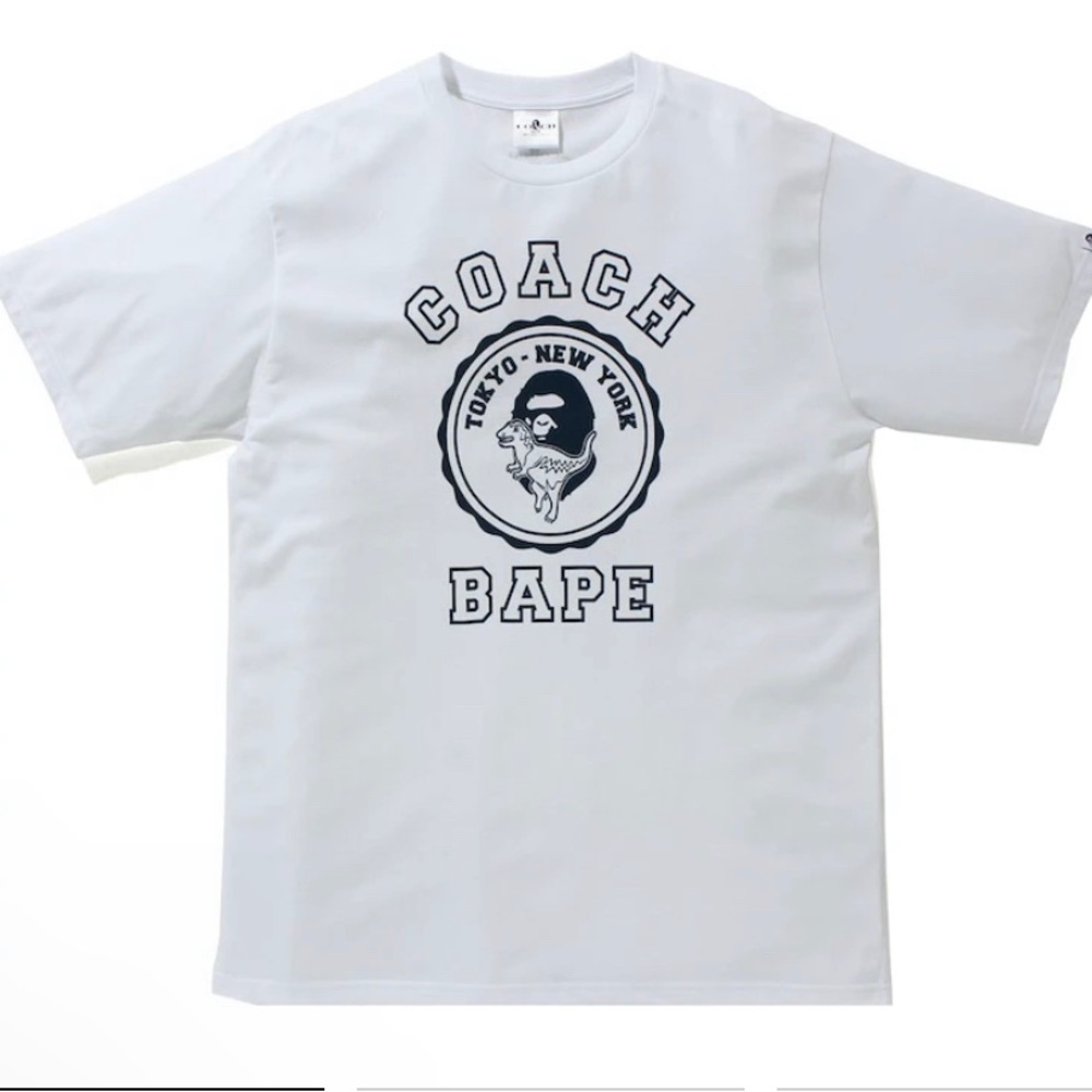 COACH X BAPE WHITE T SHIRT